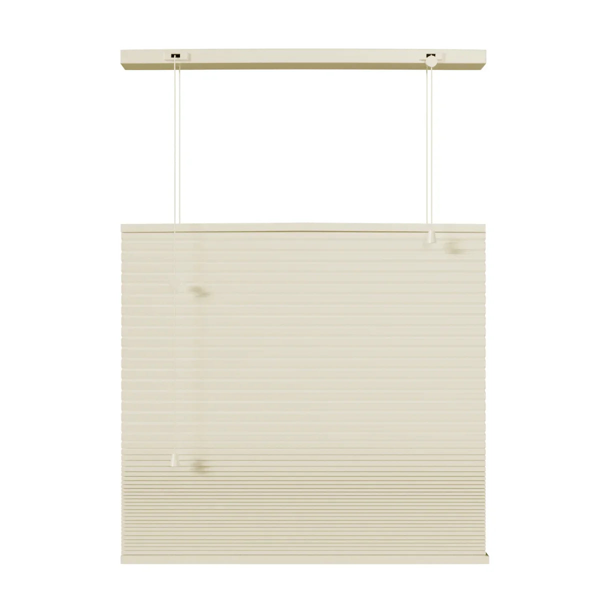 Wabenplissee nach Maß – Halbtransparent – Creme