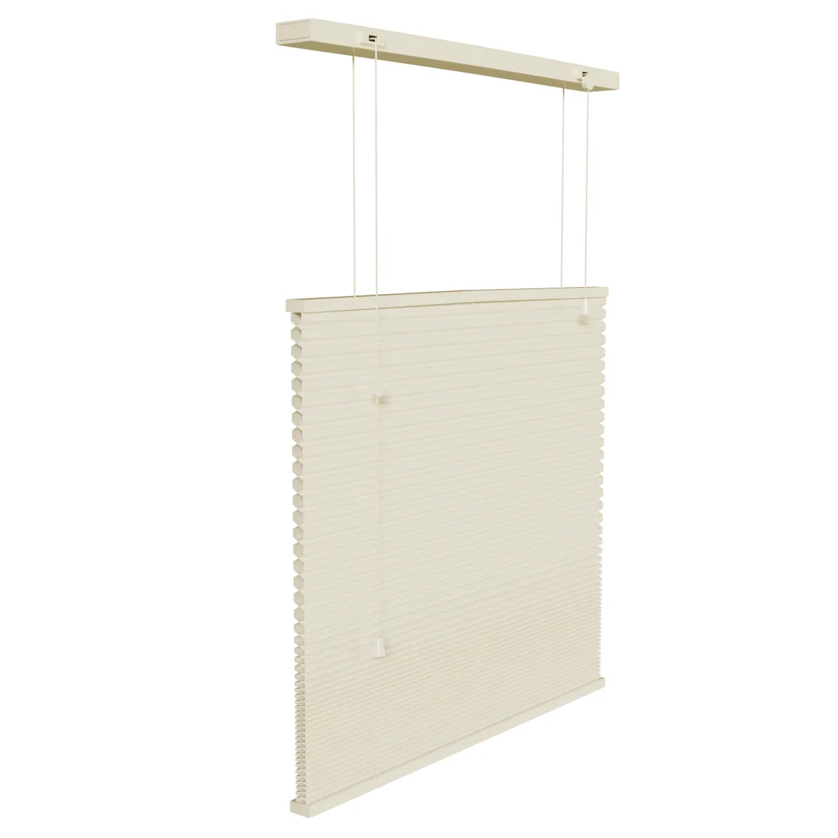 Wabenplissee nach Maß – Halbtransparent – Creme