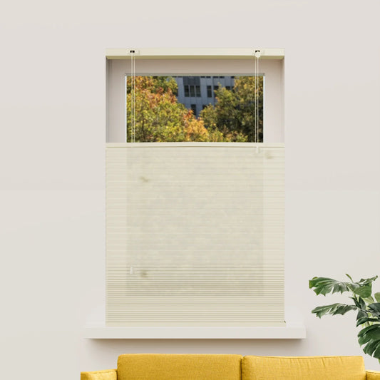 Wabenplissee nach Maß – Halbtransparent – Creme